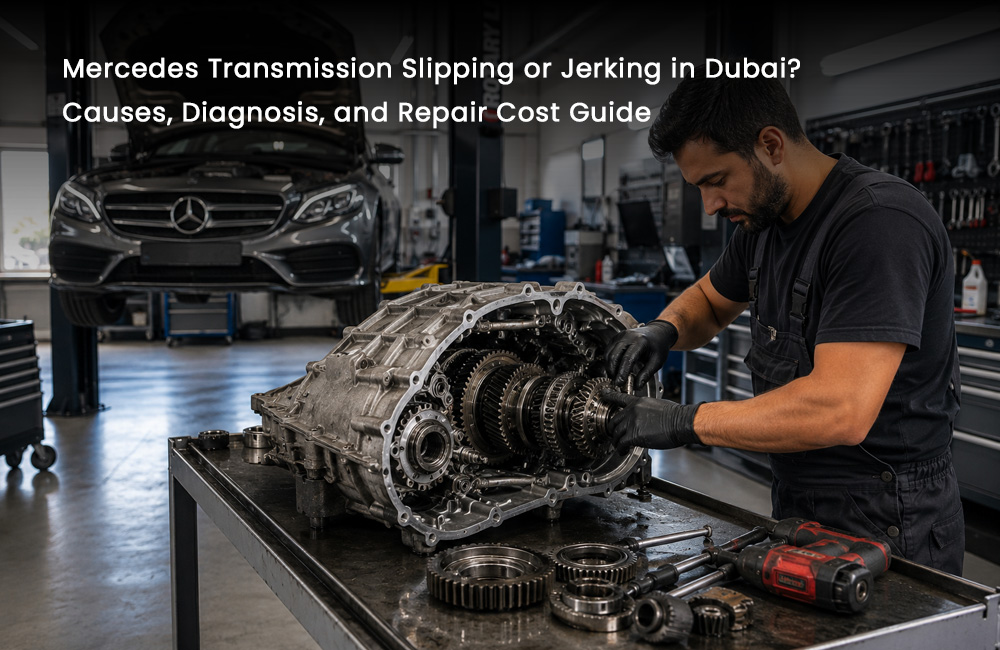 Mercedes Transmission Slipping or Jerking in Dubai? Causes, Diagnosis, and Repair Cost Guide